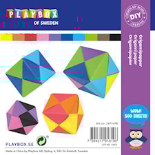 Playbox Origamipaperi 10 väriä 15 x 15 cm, 70 g, 500 arkkia