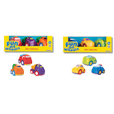 3-pack bilar, Blå/Gul/Grön