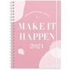 Kalenteri 2024 Make It Happen roosa