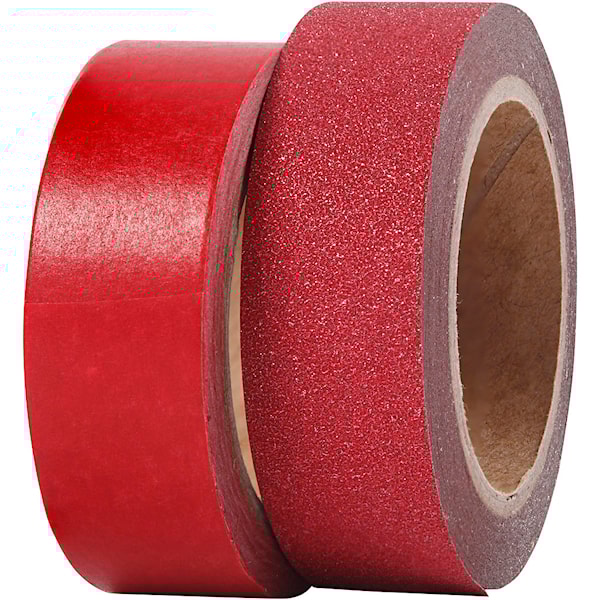 Designtape, B: 15 mm, rød, 2 rl./ 1 pk.