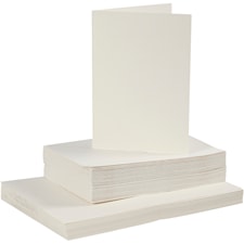 Kort och Kuvert Råvit 10,5 x 15 cm 50-pack