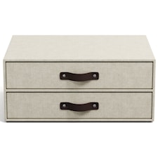 Skrivbordsbyrå med 2 lådor håller A4 Linen Bigso Box of Sweden