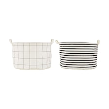 House Doctor Squares/Stripes Tvättkorgar Bomull/Ployester D: 40 H: 25 cm 1-pack