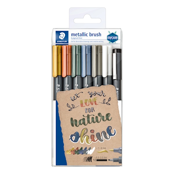 Marker brush metal 7-pack Staedtler, online | Adlibris