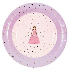 Papperstallrikar, Rico, Prinsess, 23 cm, 12 st.
