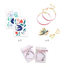 Pärlset Armband Fåglar Djeco