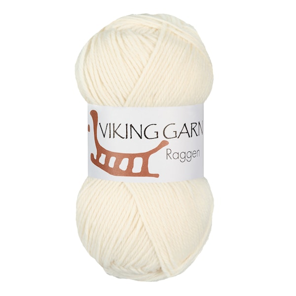 Raggen 150 g Hvit 700 Viking Garn