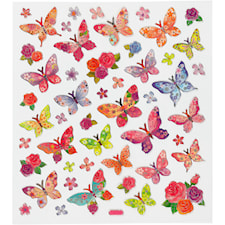 Klistermärken fjärilar 15x16,5 cm 1 ark