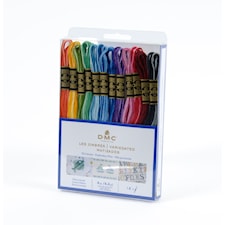 Mouliné Broderigarn Paket Variegated 12 Färger DMC