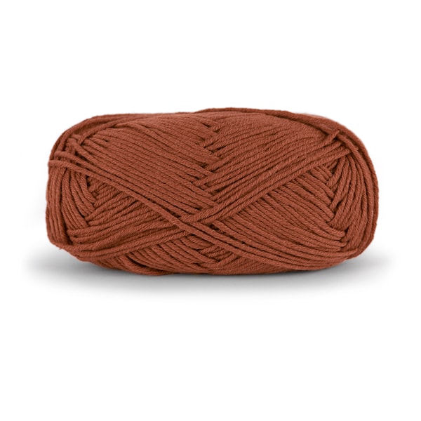 Dale Garn Lerke Ull Bomull Mix 50 g Mørk Rust 8117
