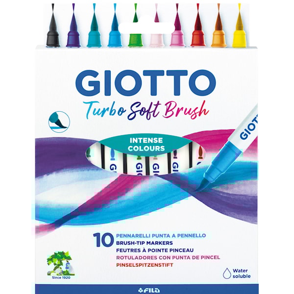 Brushpen Standardfarger 10-pack Giotto Turbo