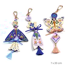 Djecon puusta ja kankaasta valmistetut tee-se-itse-laukkukoristeet