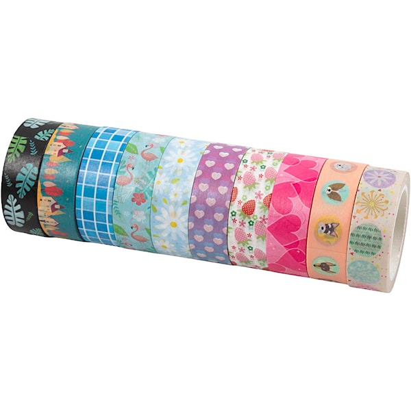 Maskeringstape, B: 15 mm, 10x10 m/ 1 pk.