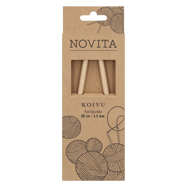 Rundpinner 80 cm Bjørk Novita
