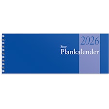 Kalender 2026 Stor Plankalender Blå 255x95 mm Burde