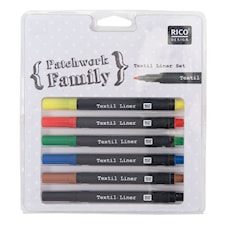 Textilpennor Basic 6 Färger