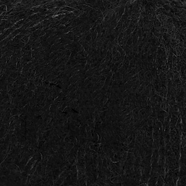 Drops Brushed Alpaca Silk Uni Colour Garn 25 g svart 16