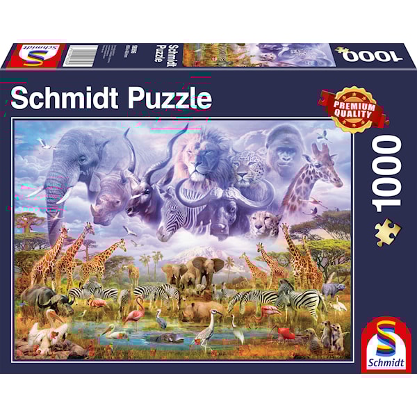Animals At The Waterhole Pussel 1000 bitar Schmidt