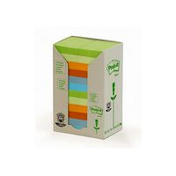 Notater POST-IT 100 % resirkulert 38x51 Rainbow (24)