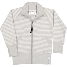 Zipsweater Classic, Randig Grå, Strl 98/104, Geggamoja