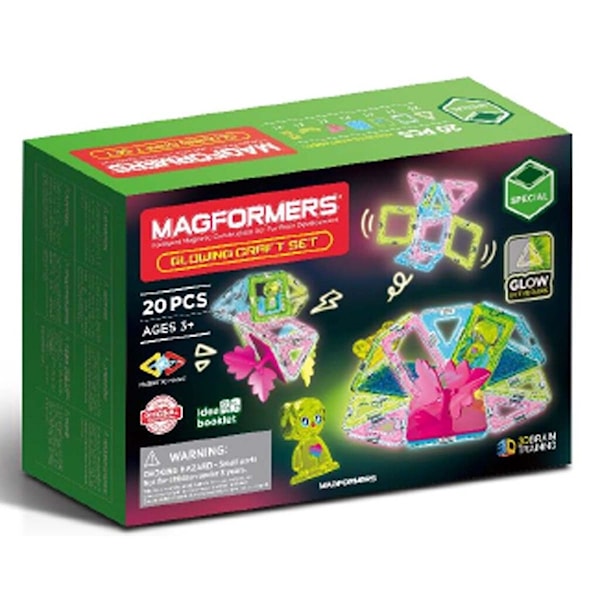 Magformers Glødende Byggesett 20 deler
