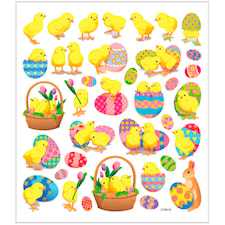 Stickers, ark 15x16,5 cm, påske, 1ark
