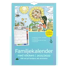 Väggkalender 21-22 Familjekalender med stickers Burde