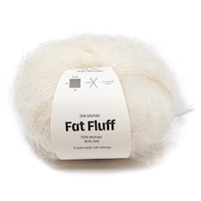 Mohair-Silkki Fat Fluff 25 gr  Fresh Milk white A777 Adlibris