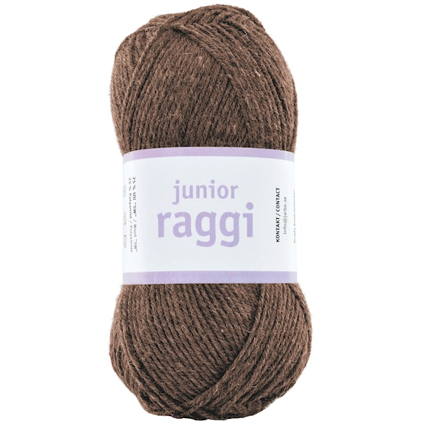 Junior Raggi Garn Ullmiks 50 g Brown Järbo