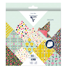 Origami Papper, 60 ark, mixade storlekar, Flowers