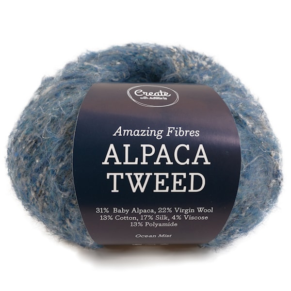 Adlibris Alpaca Tweed 50g Ocean Mist A739