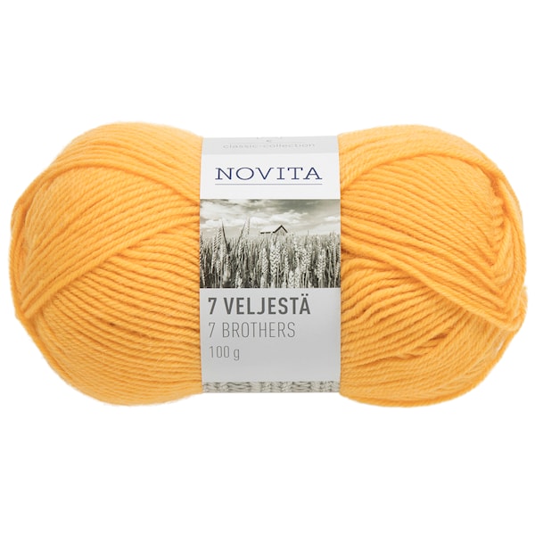 Novita 7 Bröder Garn Ullmix 100 g, solros 268