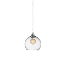 Ebb & Flow Rowan Taklampa Glas D: 22 H: 22 cm Klar/ Silver