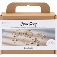 Askartelusetti Mini Korut, Korvakorut metallilangasta, kullanvärinen, 1 pkk/ 1 pkt