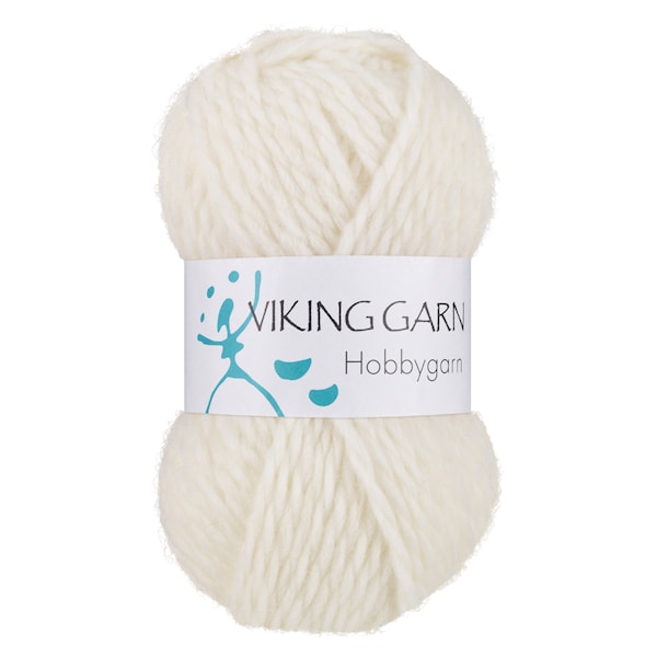 Hobbygarn 50 g Hvit 900 Viking Garn