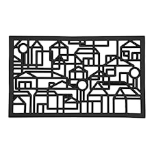 Dixie Villastad Dørmatte Gummi 75x45 cm Sort