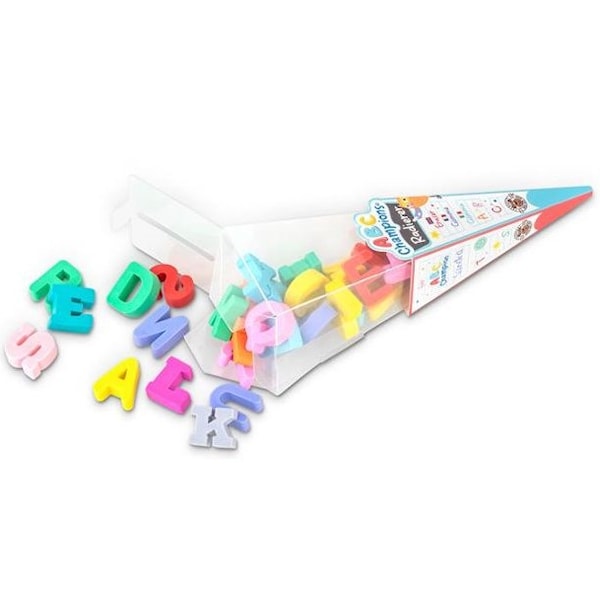 Slettelær Bokstaver ABC 1,8 cm blandede farger 26-pack Trendhaus
