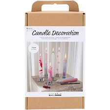 DIY Kit Lysdekorasjon, Dekorerte antikklys, hvit, 1 pk.