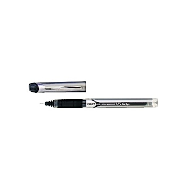 Bläckpenna Hi-Tec V5 Grip 0,5 mm Svart