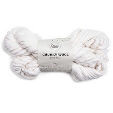 Chunky Wool Garn 200 g White A027 Adlibris