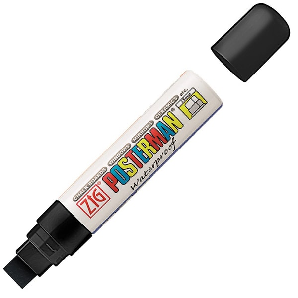 Merkepenn Svart ZIG Posterman B&B 15 mm Kuretake Zig