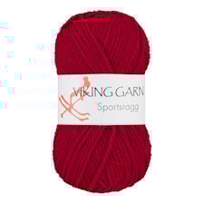 Sportsragg Garn Ullmix 50 g Röd 565 Viking Garn