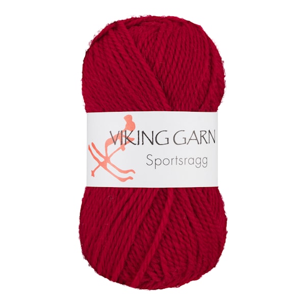 Sportsragg 50 g Rød 565 Viking Garn