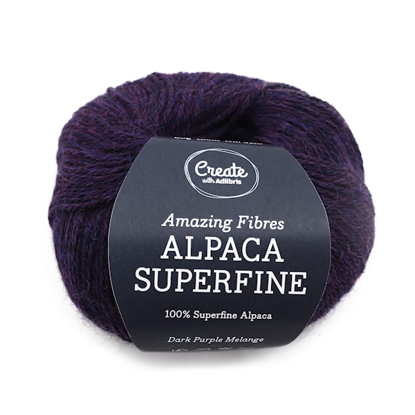 Adlibris Alpaca Superfine 50g Dark Purple Melange A225