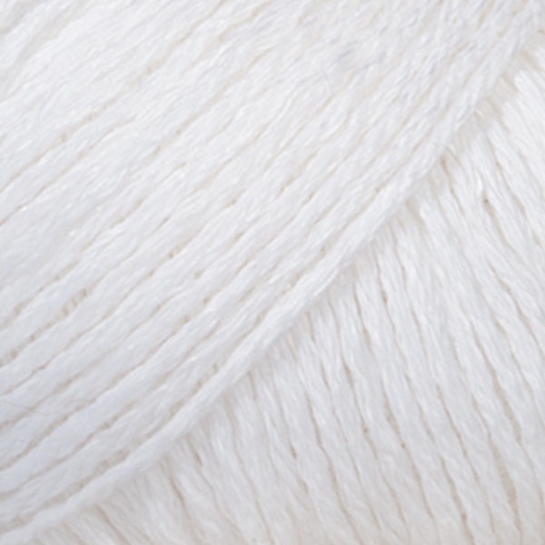 Bomull- Lin Drops design Garn 50 g hvit 01