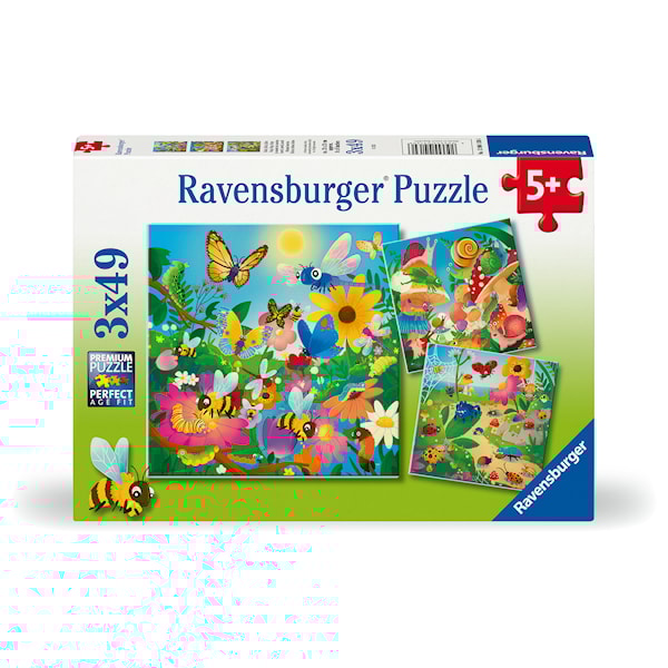 Ravensburger Puslespill Småkryp 3x49 Brikker -  Barnepuslespill