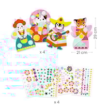 Dekorpyssel Djur Glittrande Mosaikstenar 4 Ark Djeco