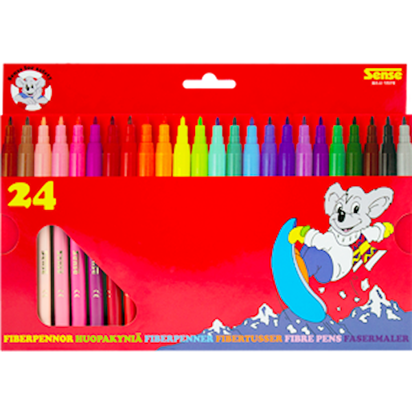 Fiberpenner 24-pk. Sense