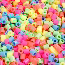 Putkihelmet, koko 5x5 mm, aukon koko 2,5 mm, 6000 laj., pastellivärit