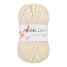 Sportsragg Garn Ullmix 50 g Naturvit 502 Viking Garn